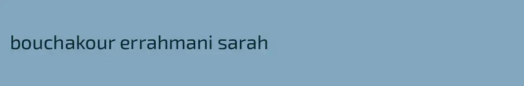 bouchakour errahmani sarah